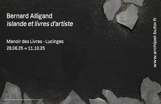 Affiche exposition Bernard Alligand, "Islande et livres d'artiste"
